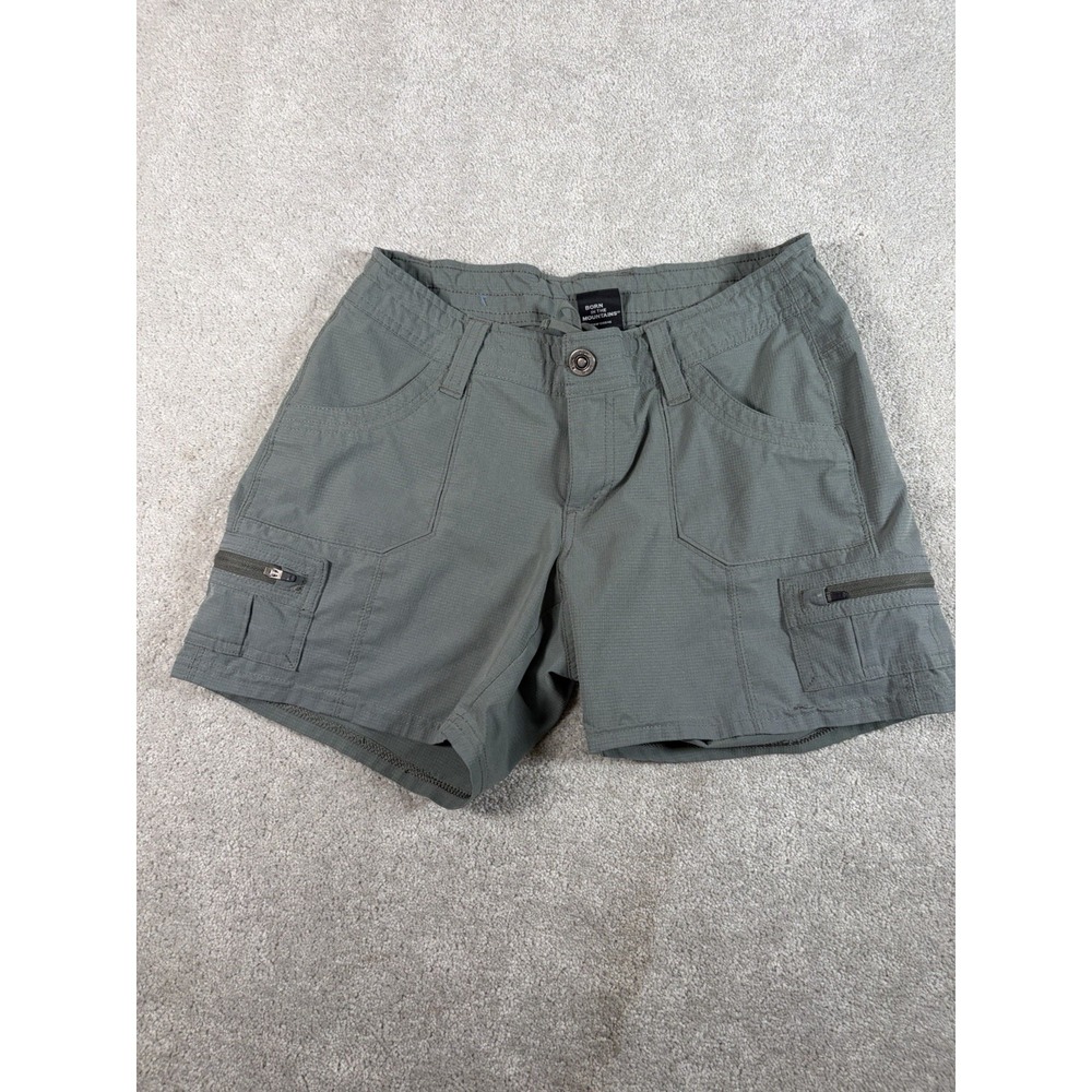 Kuhl Women's Size 2 Green Polyester‎ 5" Inseam Horizn Cargo Outdoors Shorts